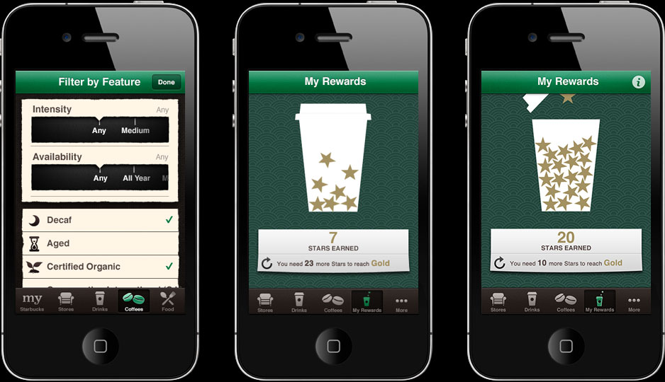 Starbucks iPhone App Set 3